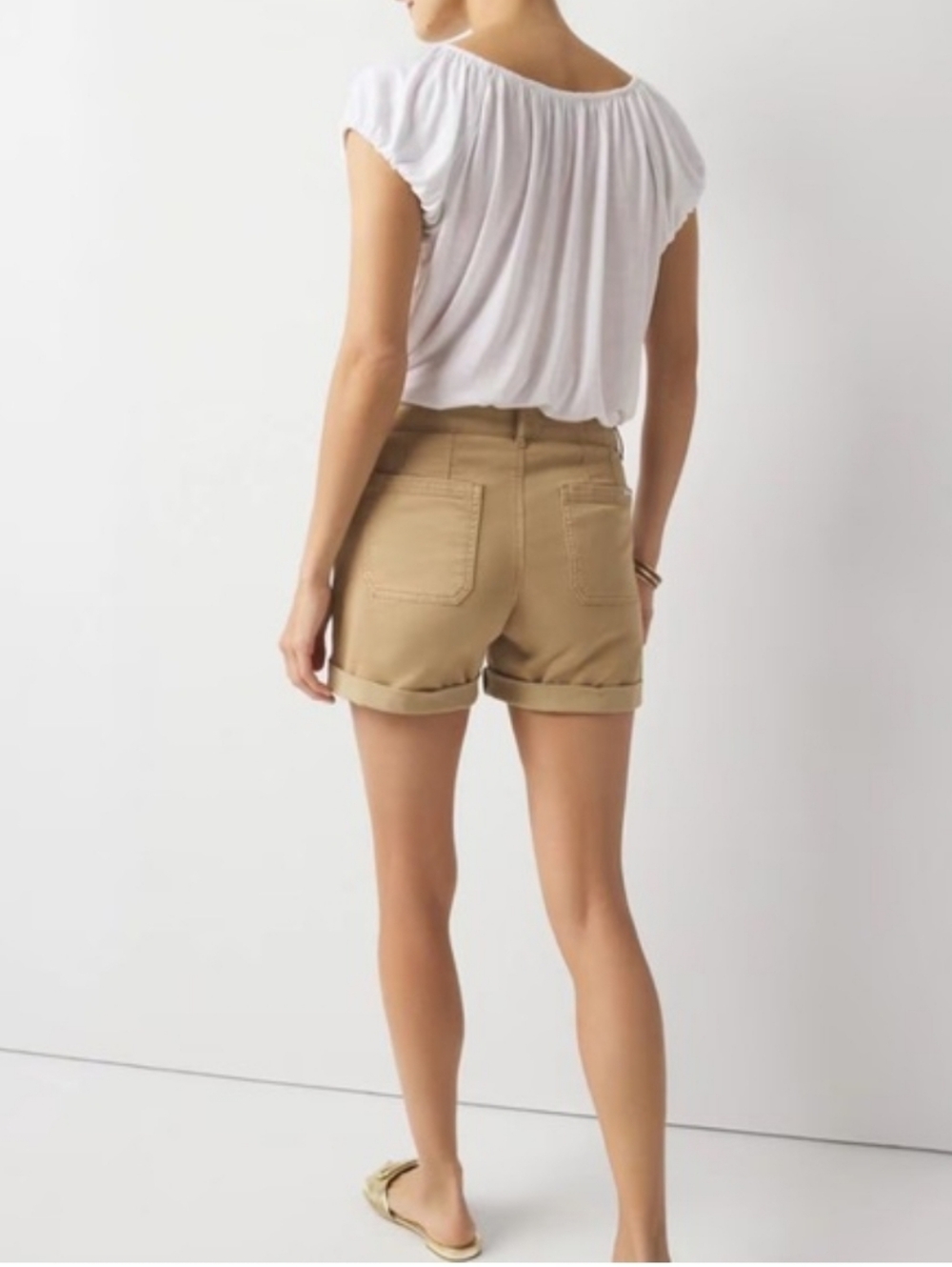 WHBM Pret-a-Play Casual Olive Green Women's Cargo Shorts - Picture 8 of 10
